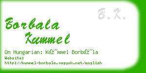 borbala kummel business card